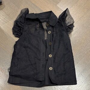 Little creative factory Black Kids' Button-Up Shirt